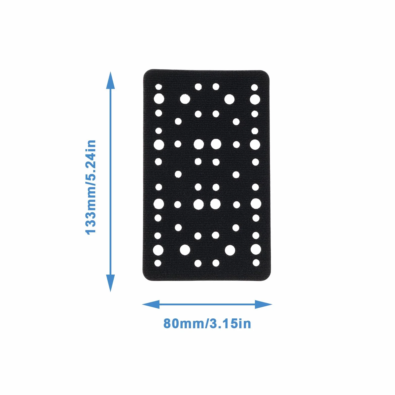 Podkładka interfejsu 80 x 133 mm, 54 otwory, kompatybilna z szlifierką Mirka, 3 szt