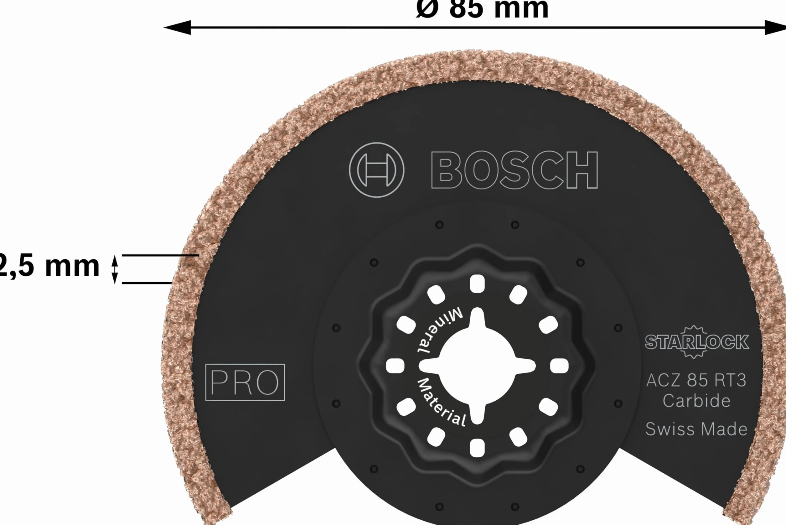 Bosch 1 x PRO Multi Material ACZ 85 RT3 arkusz do narzędzi wielofunkcyjnych (do zaprawy murarskiej, betonu komórkowego, Ø 85 mm, profesjonalne akcesoria, narzędzie wielofunkcyjne)