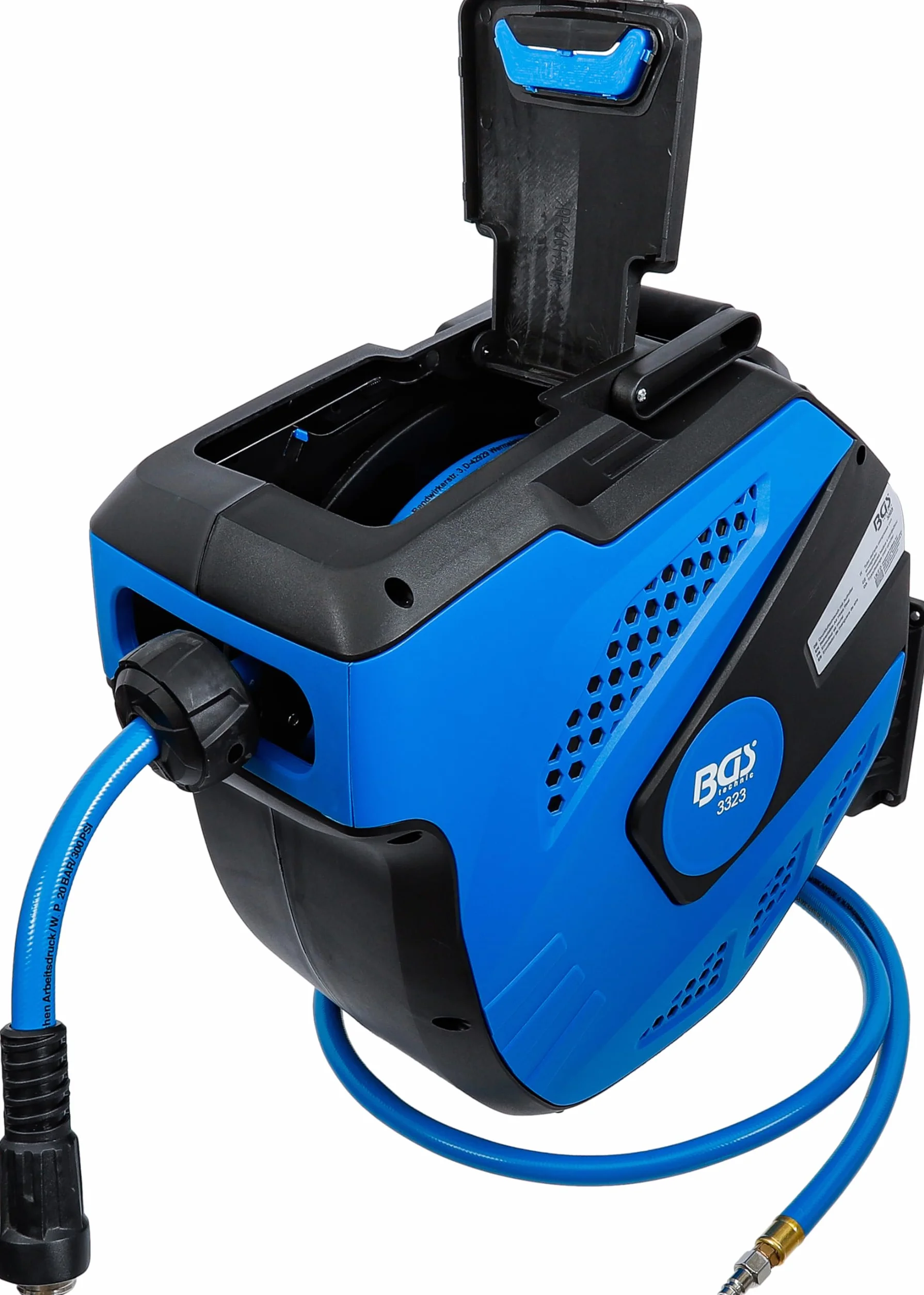BGS 3323 | Wąż sprężonego powietrza ze zwijaczem | automatyczny | 12 m + 2 m