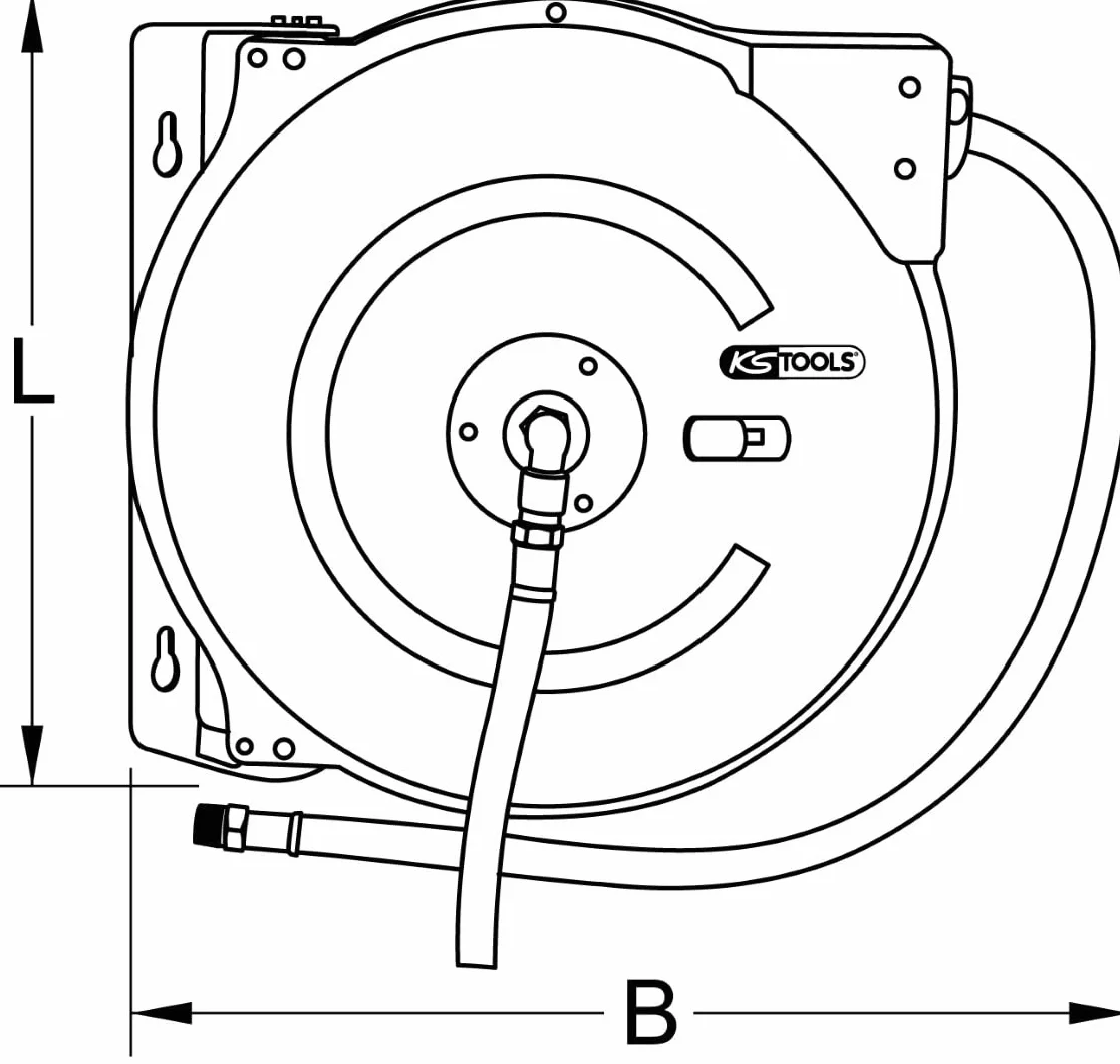 KS Tools 515.3445 Automat zwijak do przew. powietrza sprez Ø 13mm x 15m