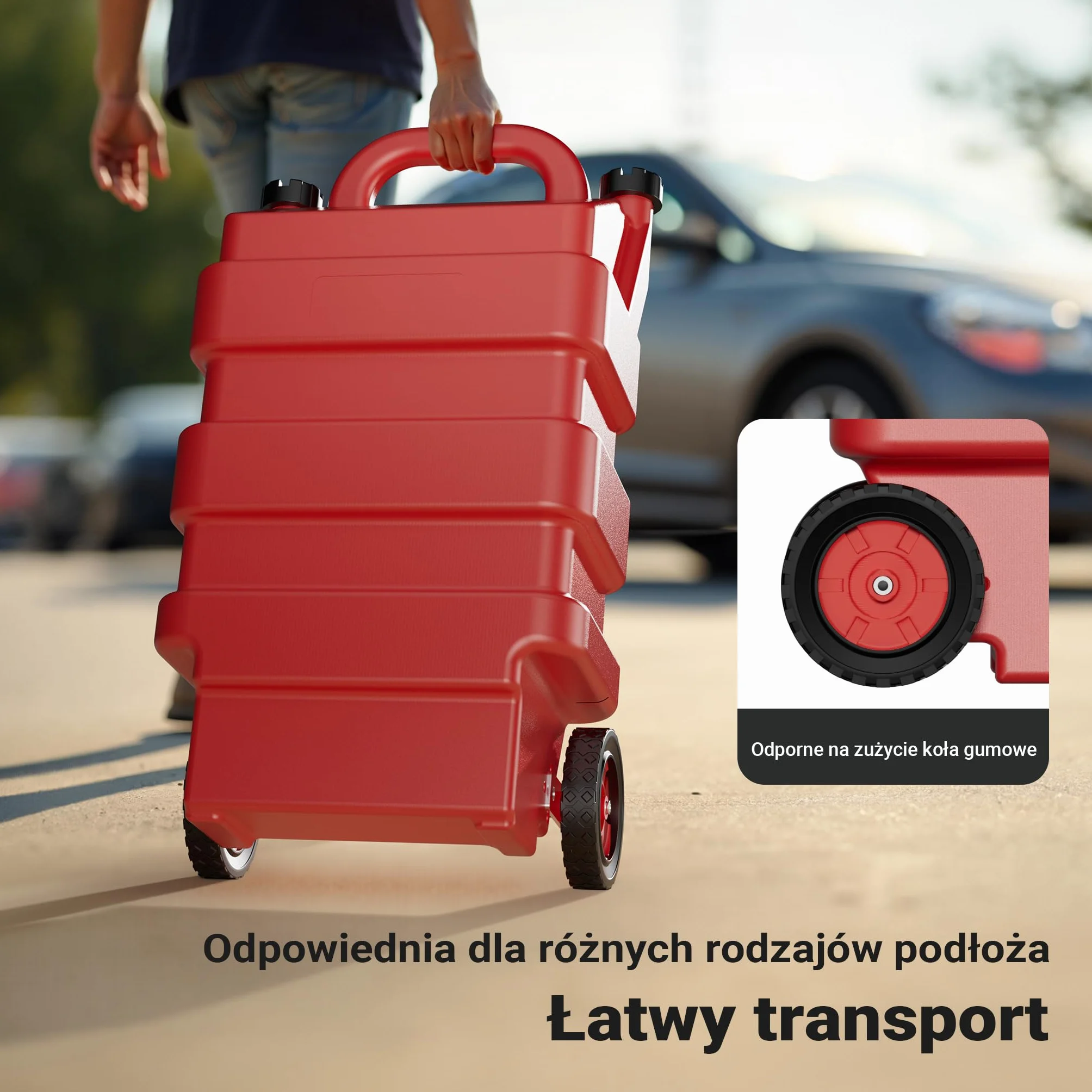 Wiltec Przenośny zbiornik paliwa 60 l z pompą do paliwa 14 l/min 12 V i pistoletem, mobilny zestaw na kołach na olej napędowy i benzynę