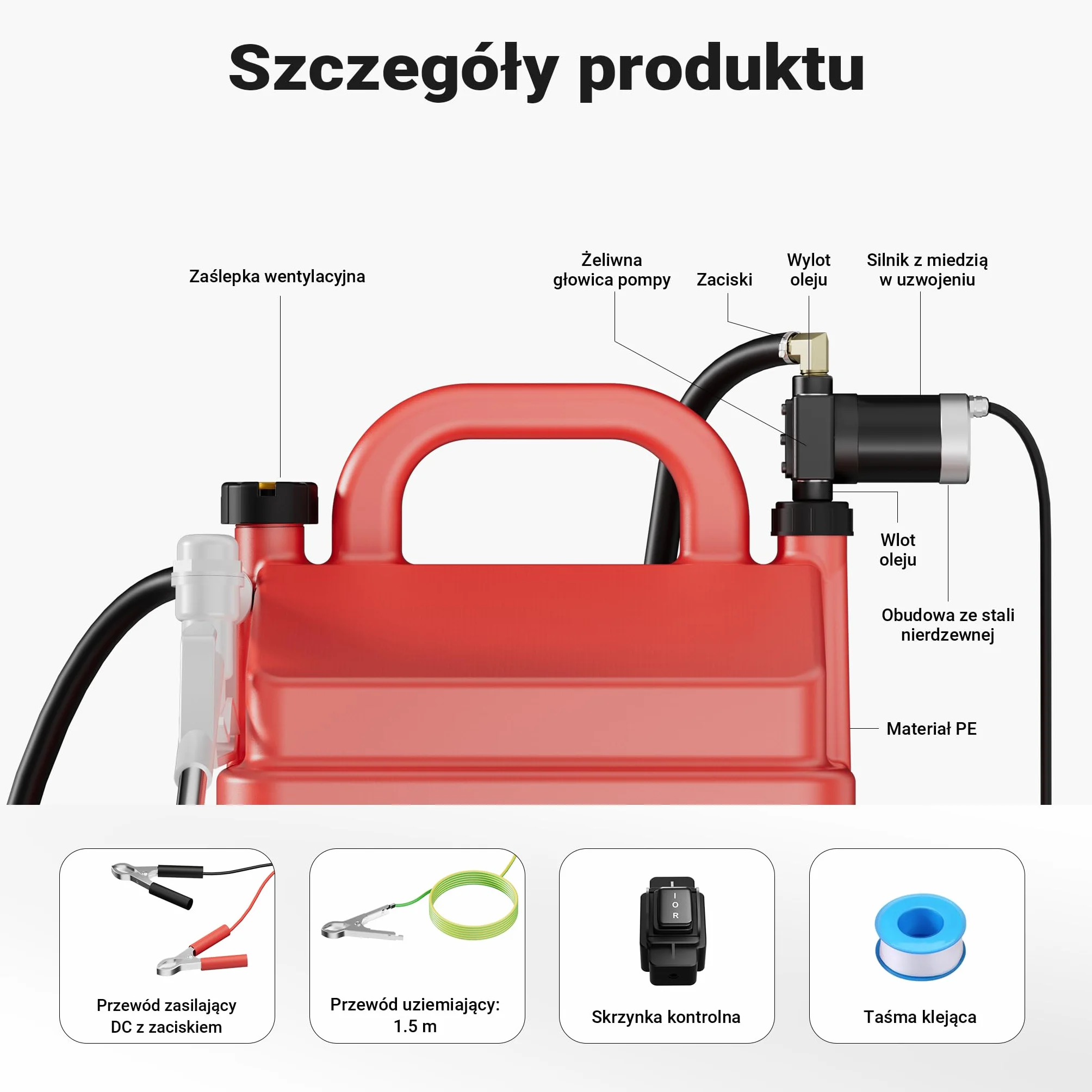 Wiltec Przenośny zbiornik paliwa 60 l z pompą do paliwa 14 l/min 12 V i pistoletem, mobilny zestaw na kołach na olej napędowy i benzynę