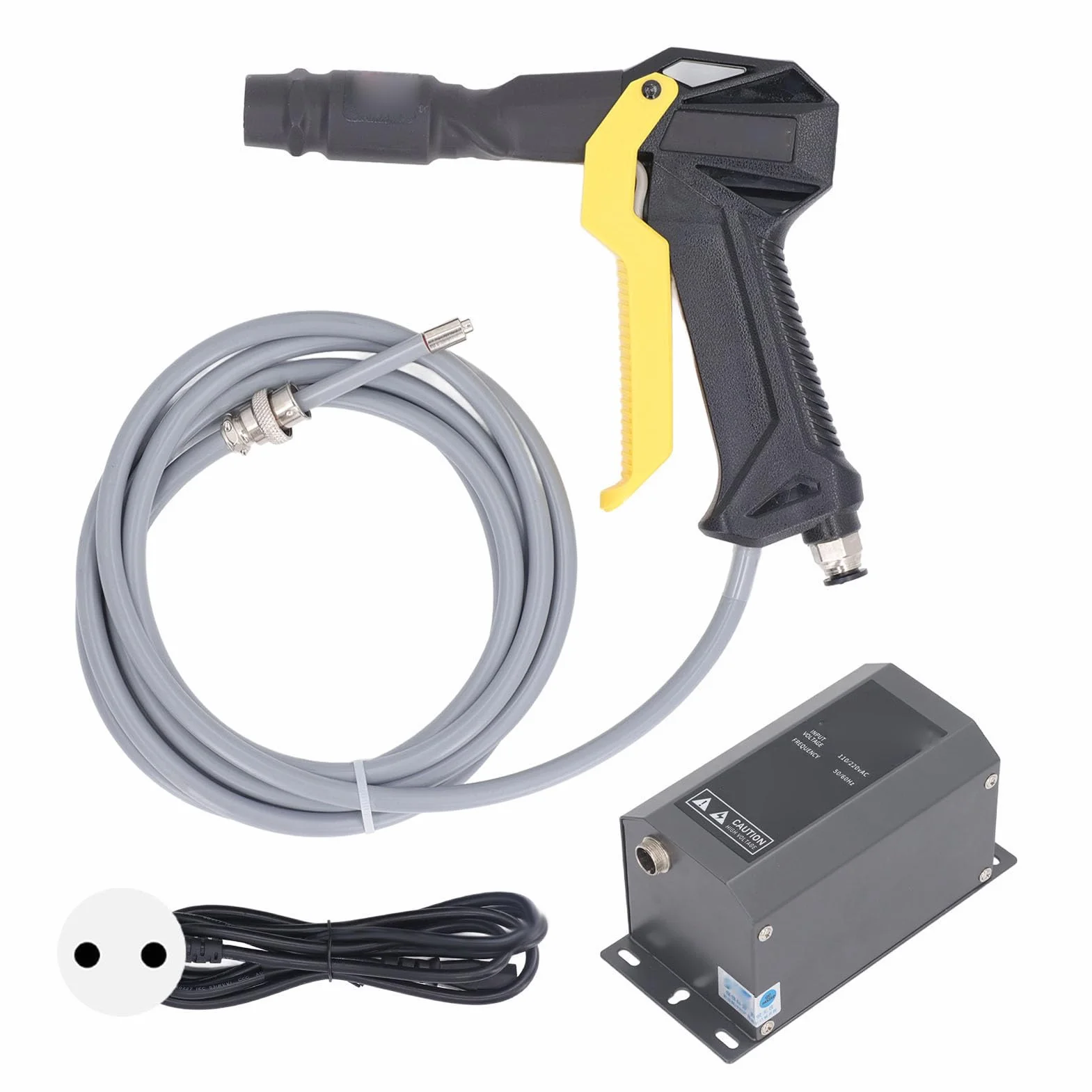 Jonizujący Pistolet Pneumatyczny Łatwy w Użyciu Stabilny, Antystatyczny Pistolet Pneumatyczny 4,6 KV Wbudowany Bezpiecznik dla Linii Malowania Natryskowego (Wtyczka EU 220 V 58 W
