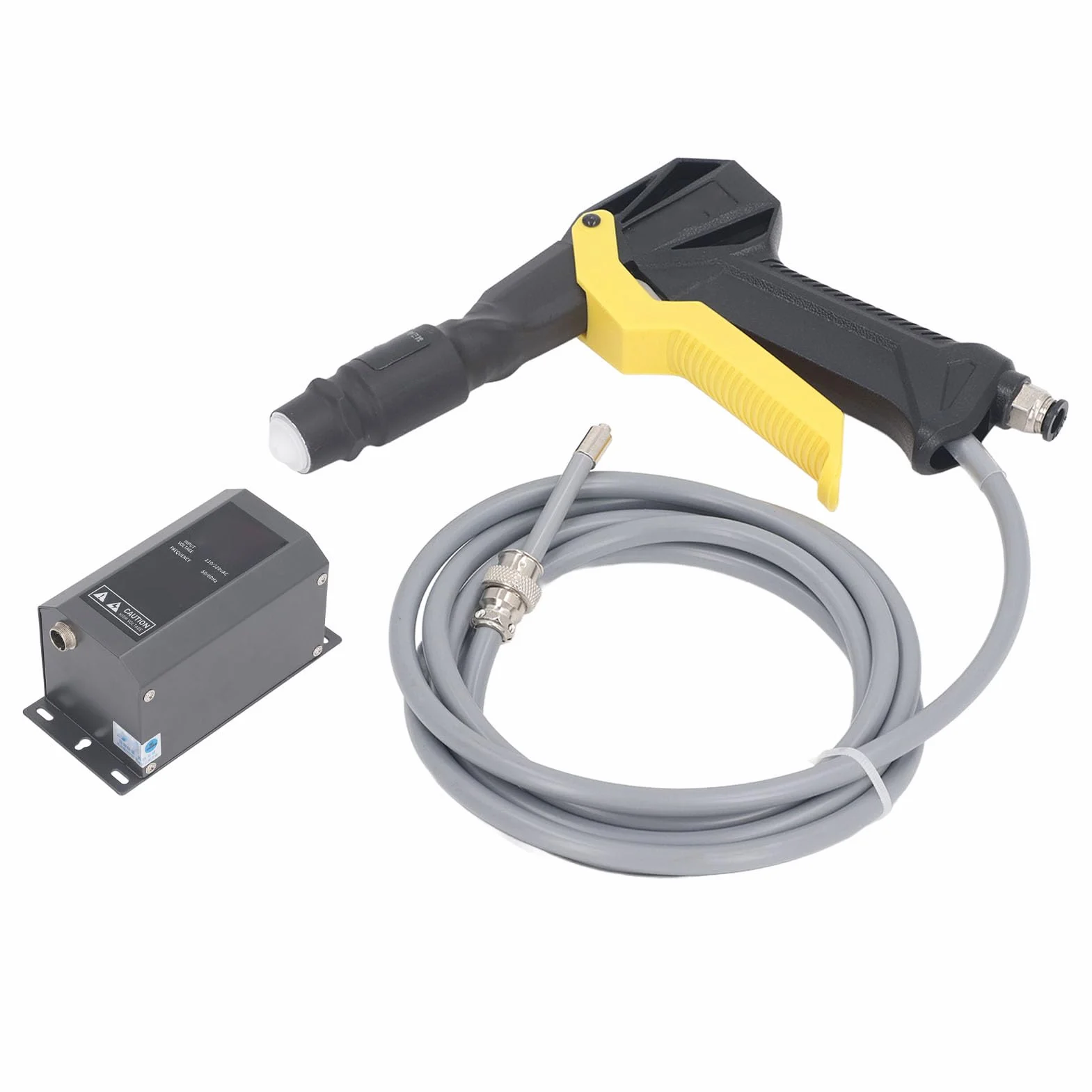 Jonizujący Pistolet Pneumatyczny Łatwy w Użyciu Stabilny, Antystatyczny Pistolet Pneumatyczny 4,6 KV Wbudowany Bezpiecznik dla Linii Malowania Natryskowego (Wtyczka EU 220 V 58 W