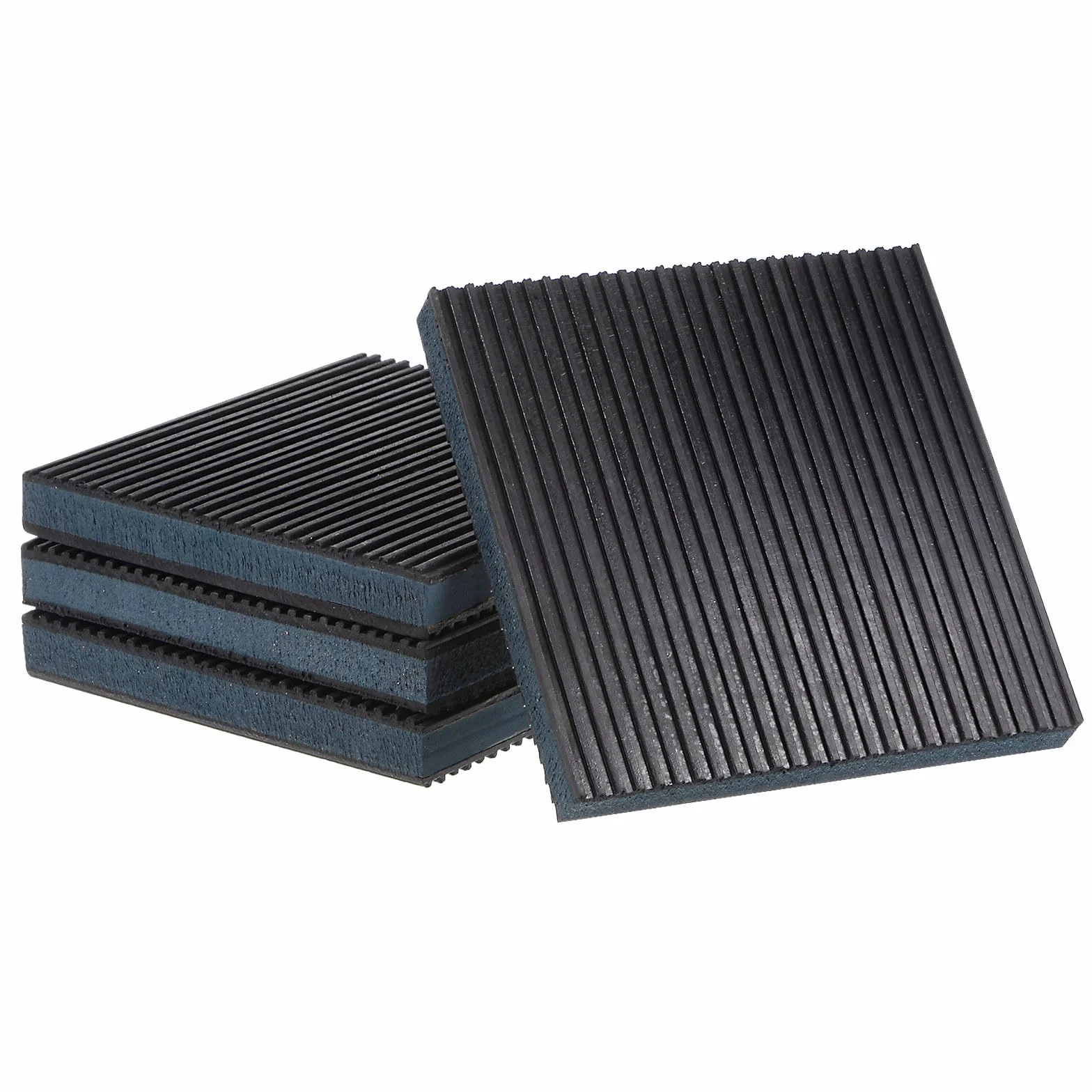 QUARKZMAN 4 gumowe tłumiki wibracyjne 15 x 16 cm x 7/8", izolacja, mata pochłaniająca wibracje, mata tłumiąca, ochrona przed hałasem, z centrum EVA, do spryskiwaczy