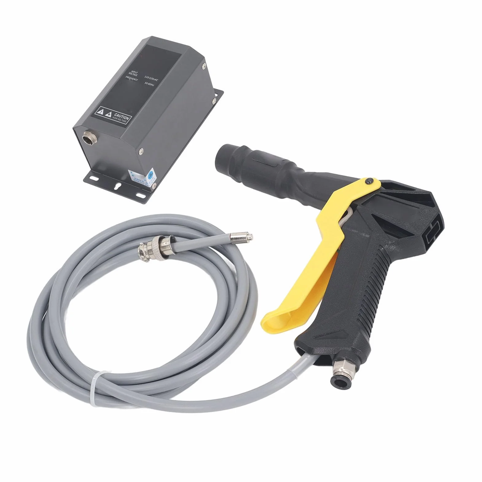 Jonizujący Pistolet Pneumatyczny Łatwy w Użyciu Stabilny, Antystatyczny Pistolet Pneumatyczny 4,6 KV Wbudowany Bezpiecznik dla Linii Malowania Natryskowego (Wtyczka EU 220 V 58 W