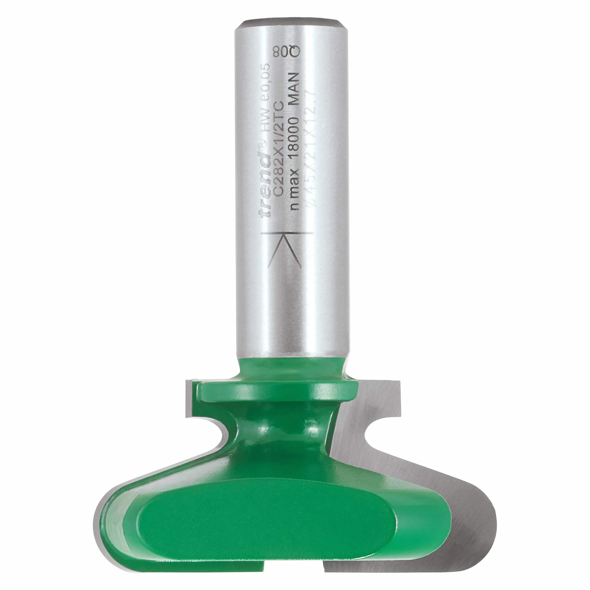 Trend CraftPro frez do uchwytów szuflad, trzpień 1/2 cala, średnica cięcia 45 mm i promień cięcia 5 mm, węglik spiekany (TCT), C282X1/2TC