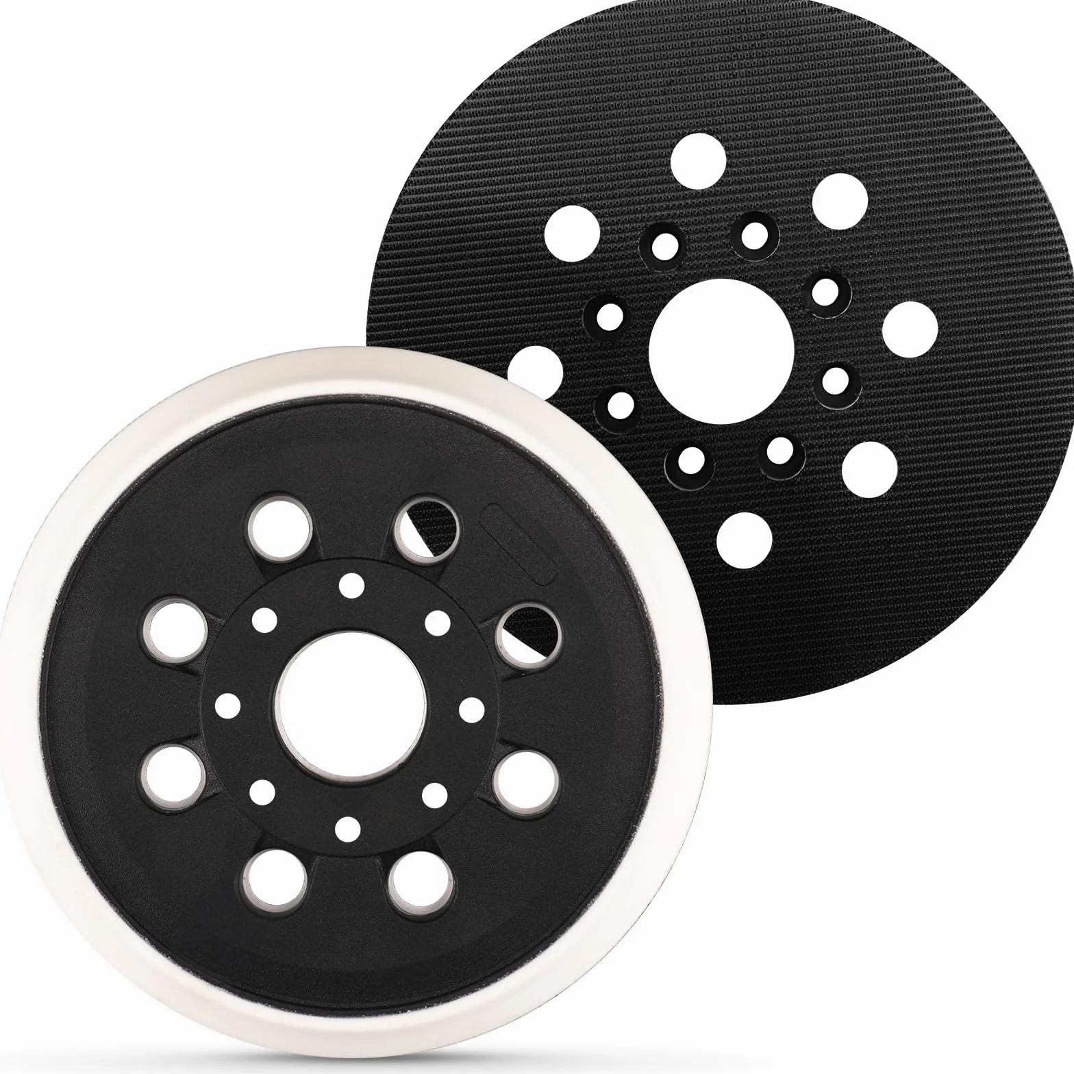 STEBRUAM 2 sztuki profesjonalnych talerzy szlifierskich 125 mm do Bosch GEX 125-1 AE, 8 otworów na rzep, talerze szlifierskie, talerze szlifierskie do PEX 220 A & AE, płyta szlifierska mimośrodowa