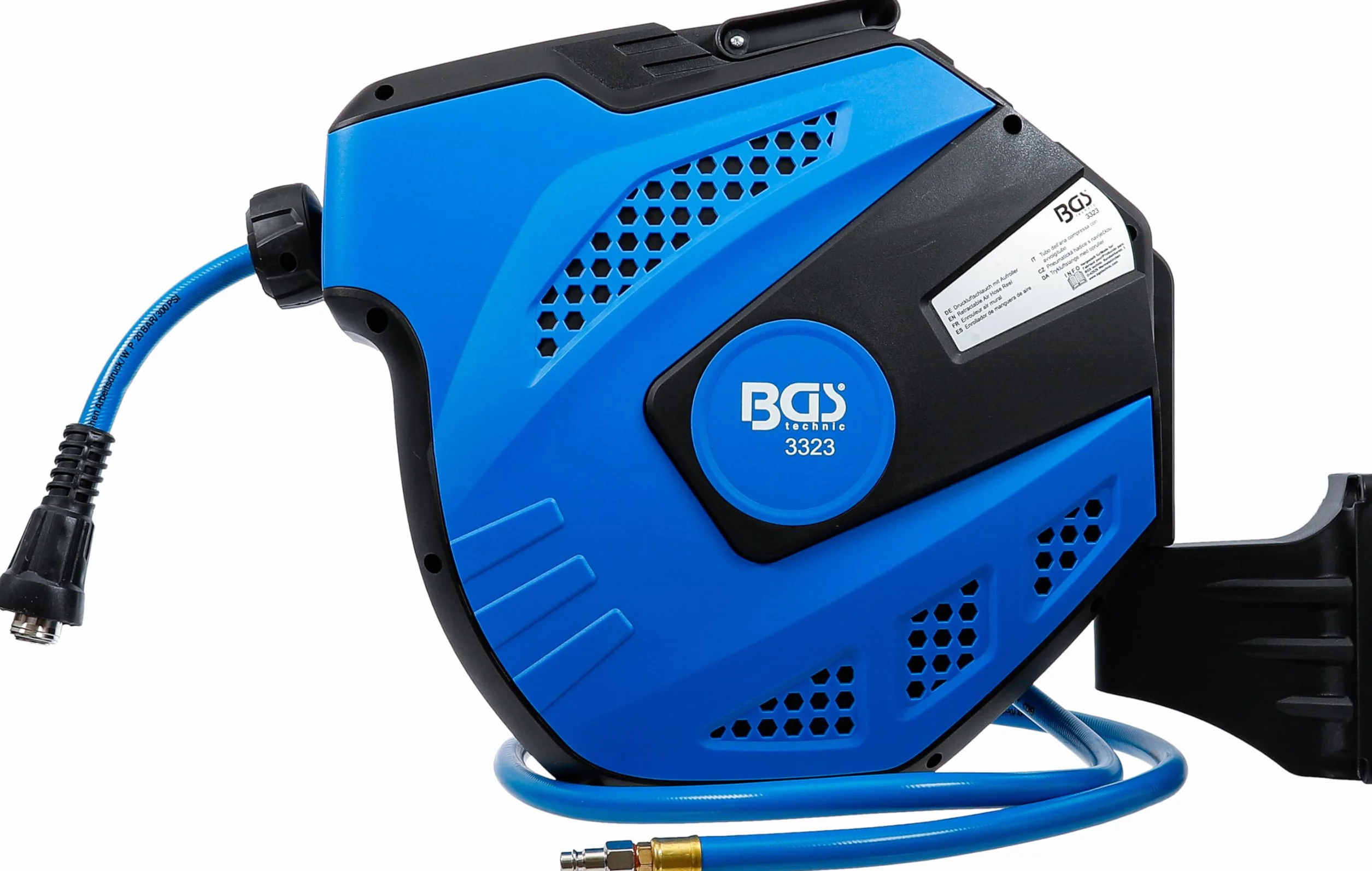 BGS 3323 | Wąż sprężonego powietrza ze zwijaczem | automatyczny | 12 m + 2 m