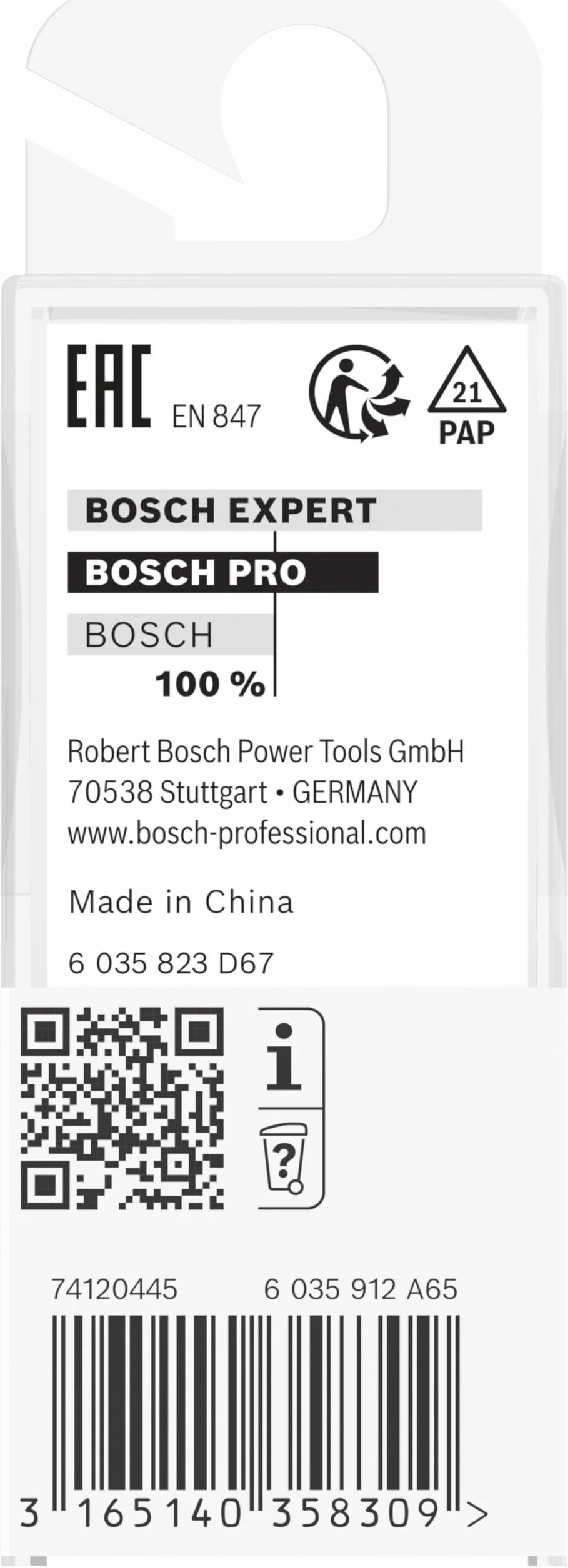 Bosch Accessories Frez + Czop 8x16x45