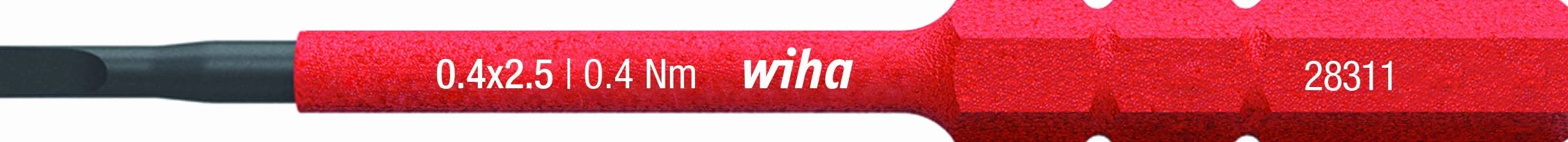 Trzpień wymienny, wkrętak izolowany Torque VDE slimBit płaski 2,5x75mm WIHA