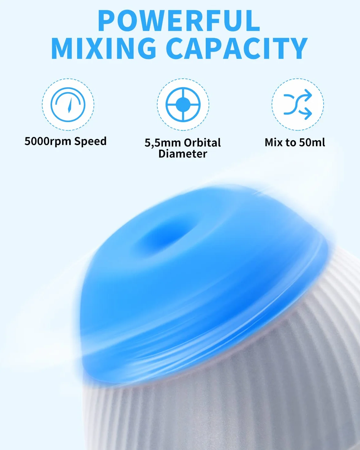 5000rpm Mini Vortex Mixer Mieszadło Vortex Wytrząsarka 5,5mm 50ml Vortex Mieszalnik laboratoryjny Vortex Shaker, do Lakieru do Paznokci Citadel Vallejo