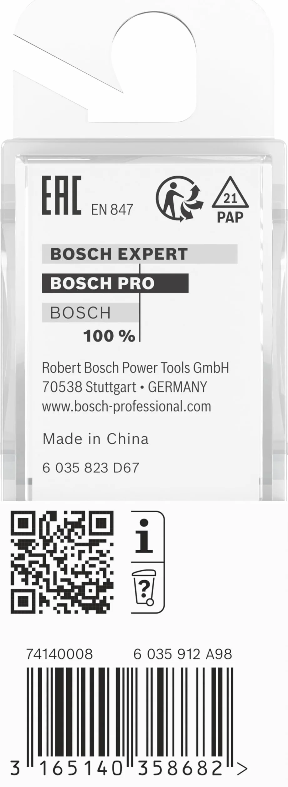 Bosch 1x Frez PRO do rowków typu V (do Miękkie drewno, Twarde drewno, Ø 16 mm, Professional Akcesoria Frez ręczny, Frez krawędziowy)