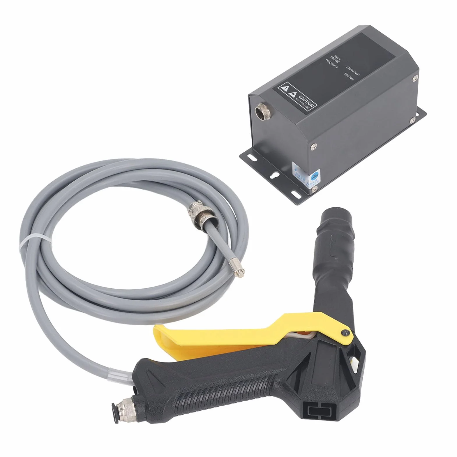 Jonizujący Pistolet Pneumatyczny Łatwy w Użyciu Stabilny, Antystatyczny Pistolet Pneumatyczny 4,6 KV Wbudowany Bezpiecznik dla Linii Malowania Natryskowego (Wtyczka EU 220 V 58 W