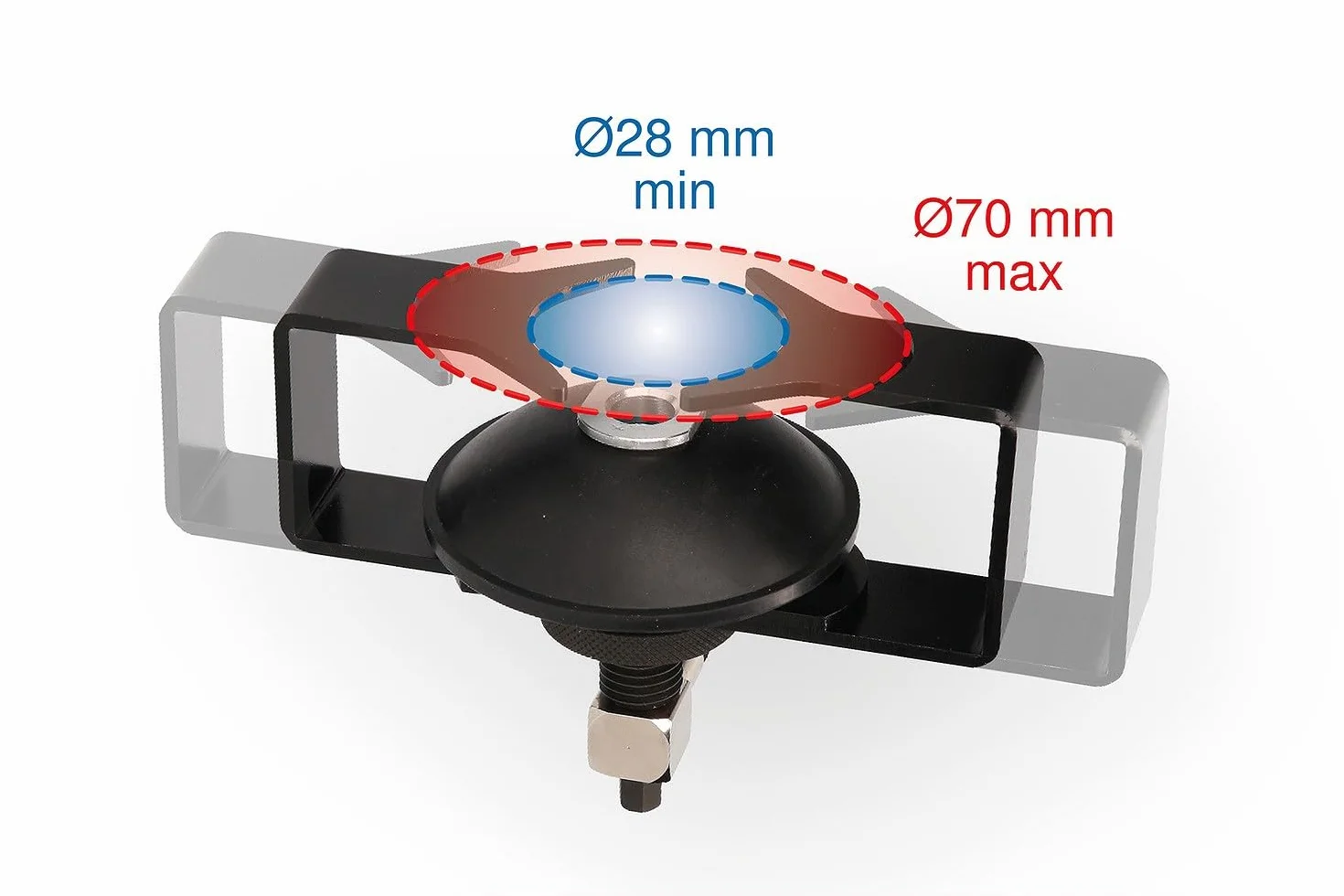 KS Tools 160.0718 Uniwersalny adapter do króćca odpowietrzającego, regulowany