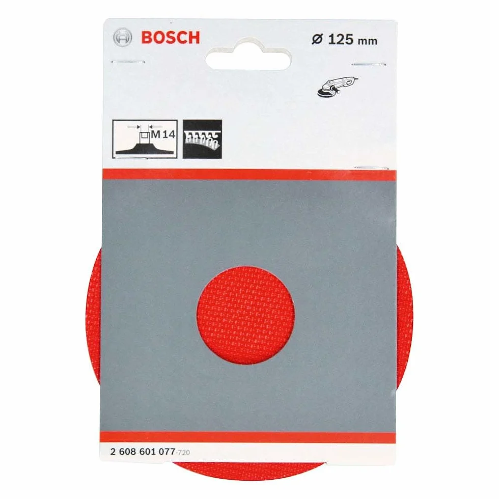 Bosch 1 x PRO Backing Pad do małych szlifierek kątowych, M14, zapięcie na rzepy (Ø 125 mm, profesjonalne akcesoria, mała szlifierka kątowa)