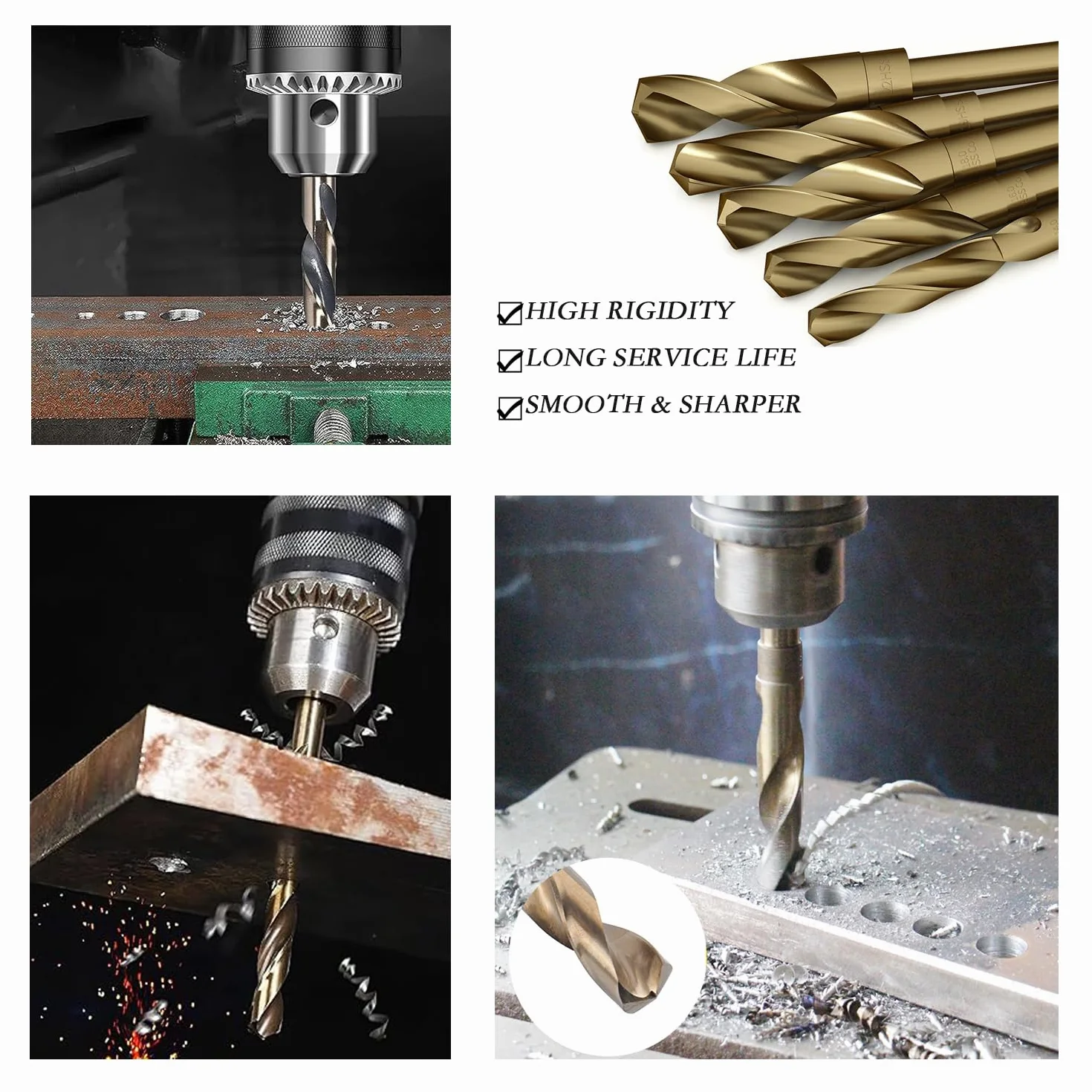 Meccion HSS-Co wiertło do metalu, wiertło skrętne o średnicy 27 mm do metalu, stali nierdzewnej, aluminium, nieżelaznych itp.