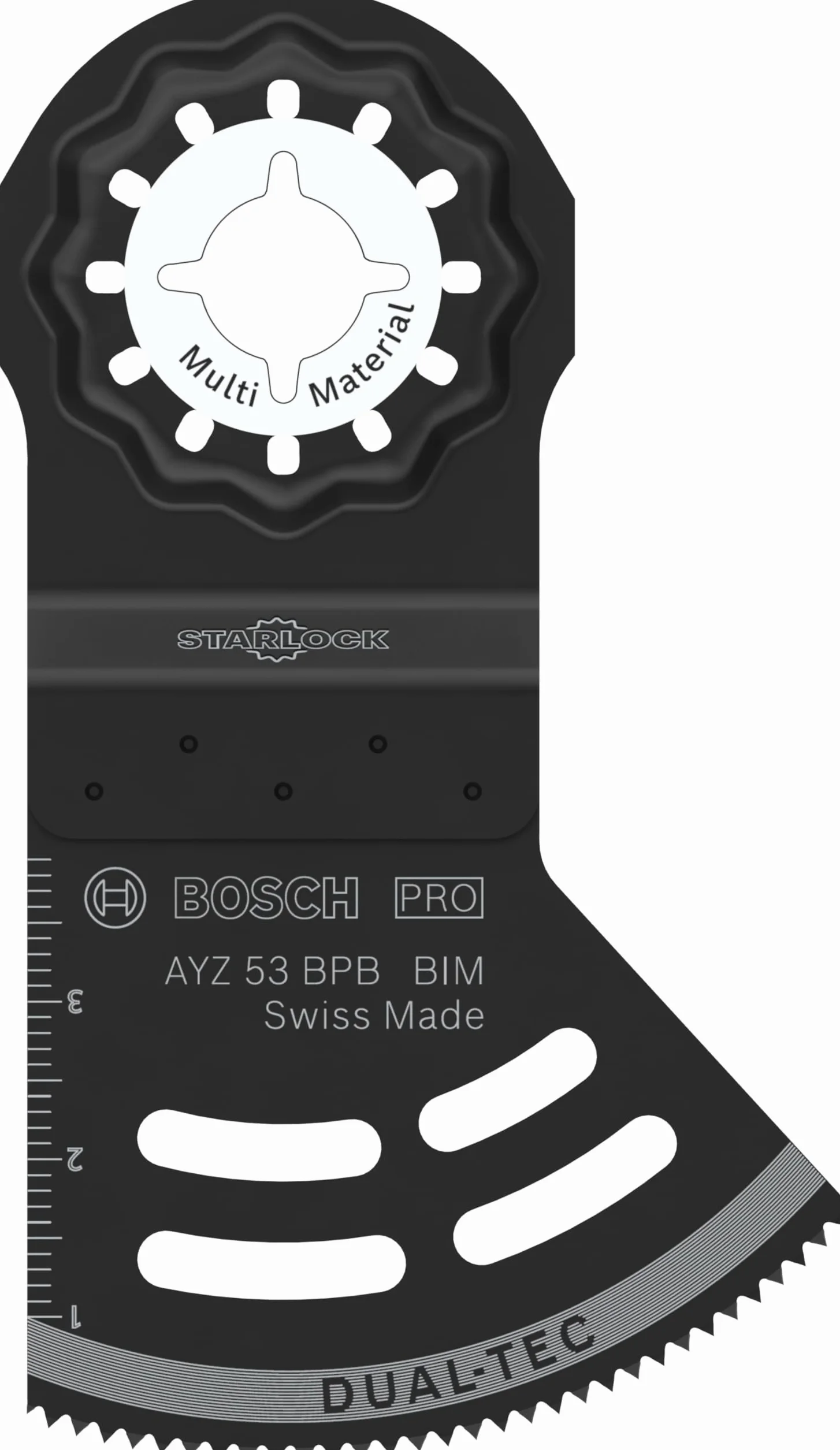 Bosch 1 x PRO Multi Material AYZ 53 BPB arkusz do narzędzi wielofunkcyjnych (do płyt gipsowo-kartonowych, drewna z gwoździami, szerokość 53 mm, profesjonalne akcesoria, narzędzie wielofunkcyjne)
