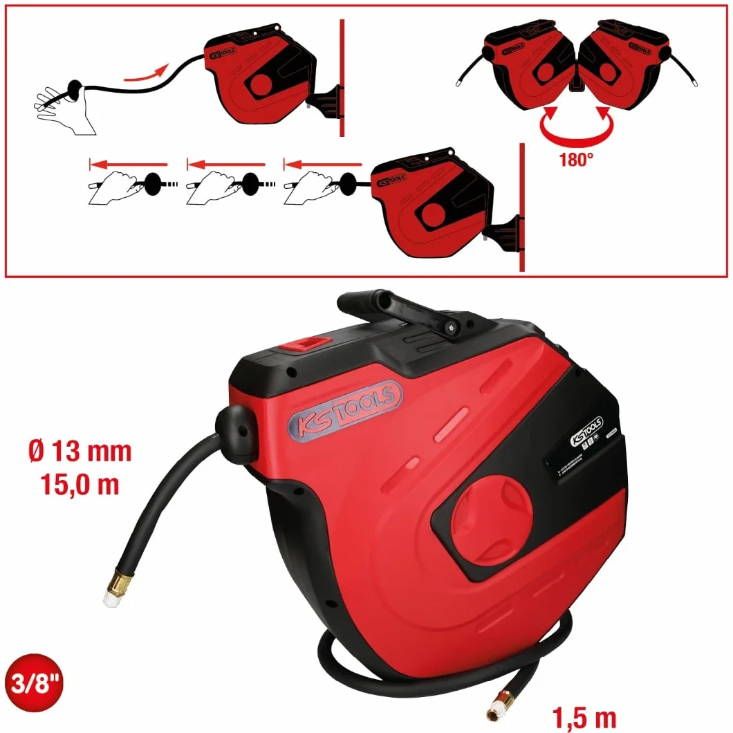 KS Tools 515.3445 Automat zwijak do przew. powietrza sprez Ø 13mm x 15m