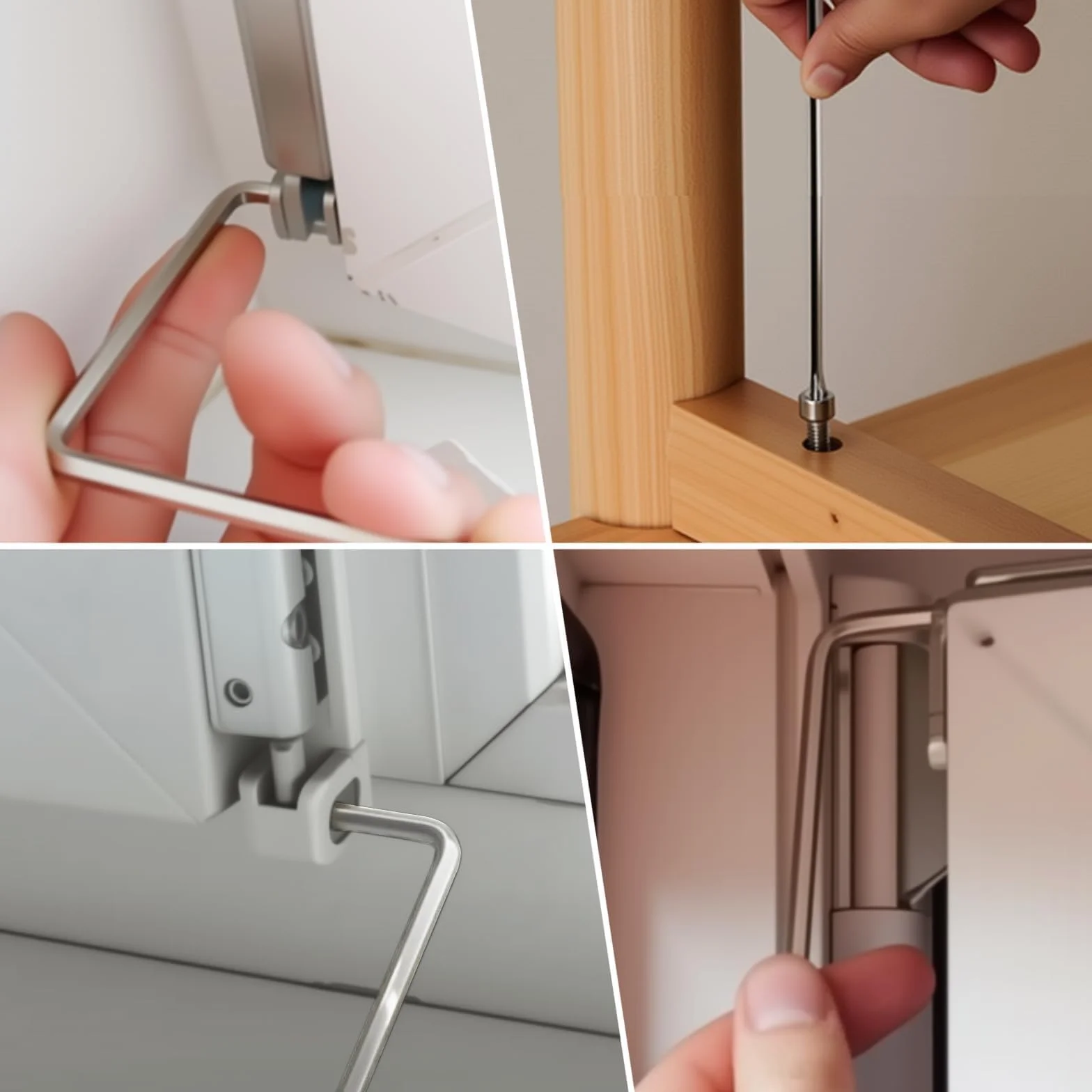 Zestaw 2 narzędzi do regulacji okno, zakrzywiony sześciokątny 4 mm i klucz Torx TX15, 20 × 100 × 120 mm, srebrny klucz do regulacji okien i drzwi balkonowych