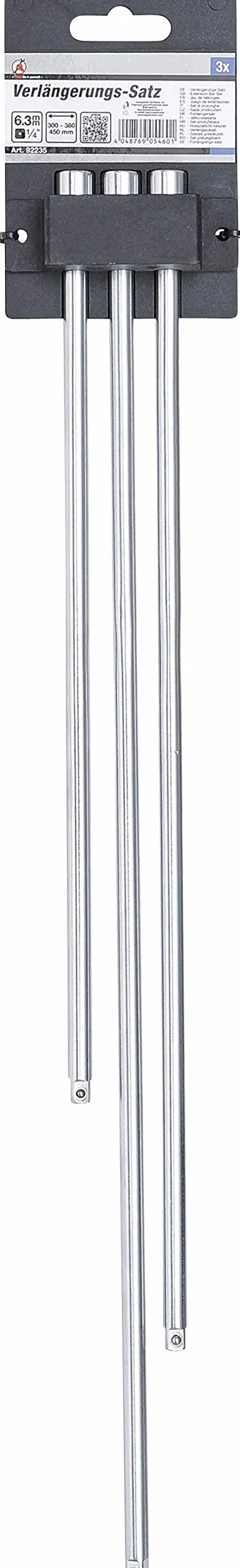 BGS Diy 92235 | Zestaw przedłużek | 6,3 mm (1/4") | 300 / 380 / 450 mm | 3 szt.